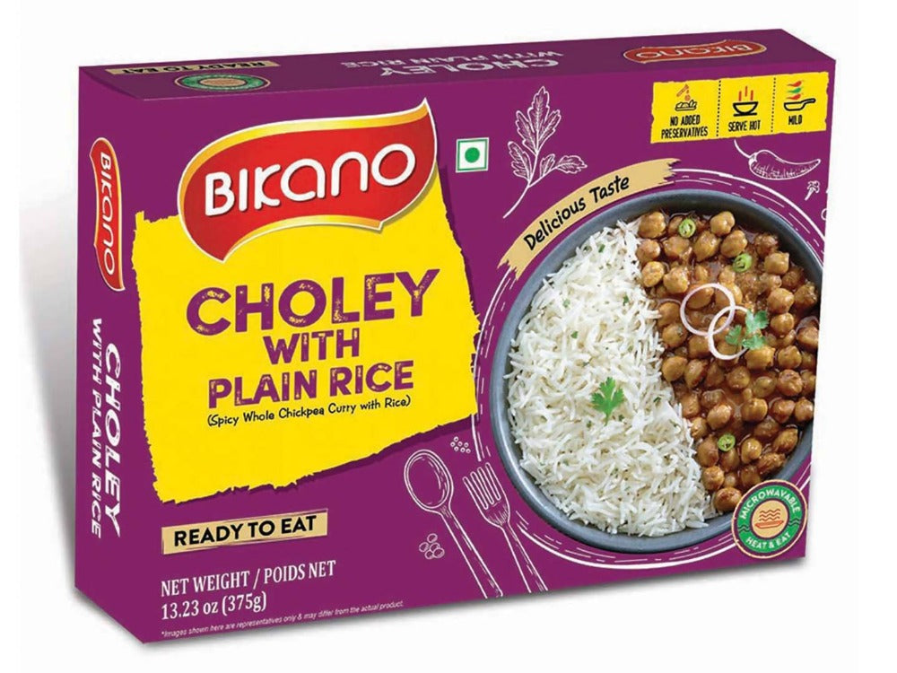 Bikano Choley with Plain Rice | Grocsy