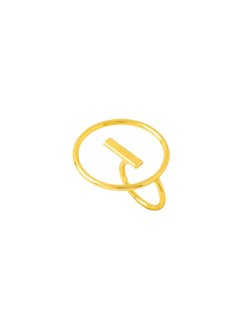 NVR Women Gold-Polished Adjustable Finger Ring | Grocsy