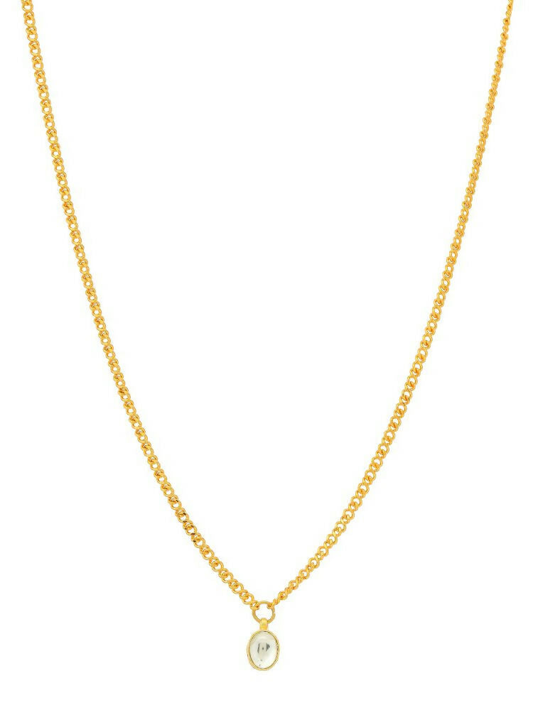 Minimalist Kundan Gold Necklace - Ruby Raang | Grocsy
