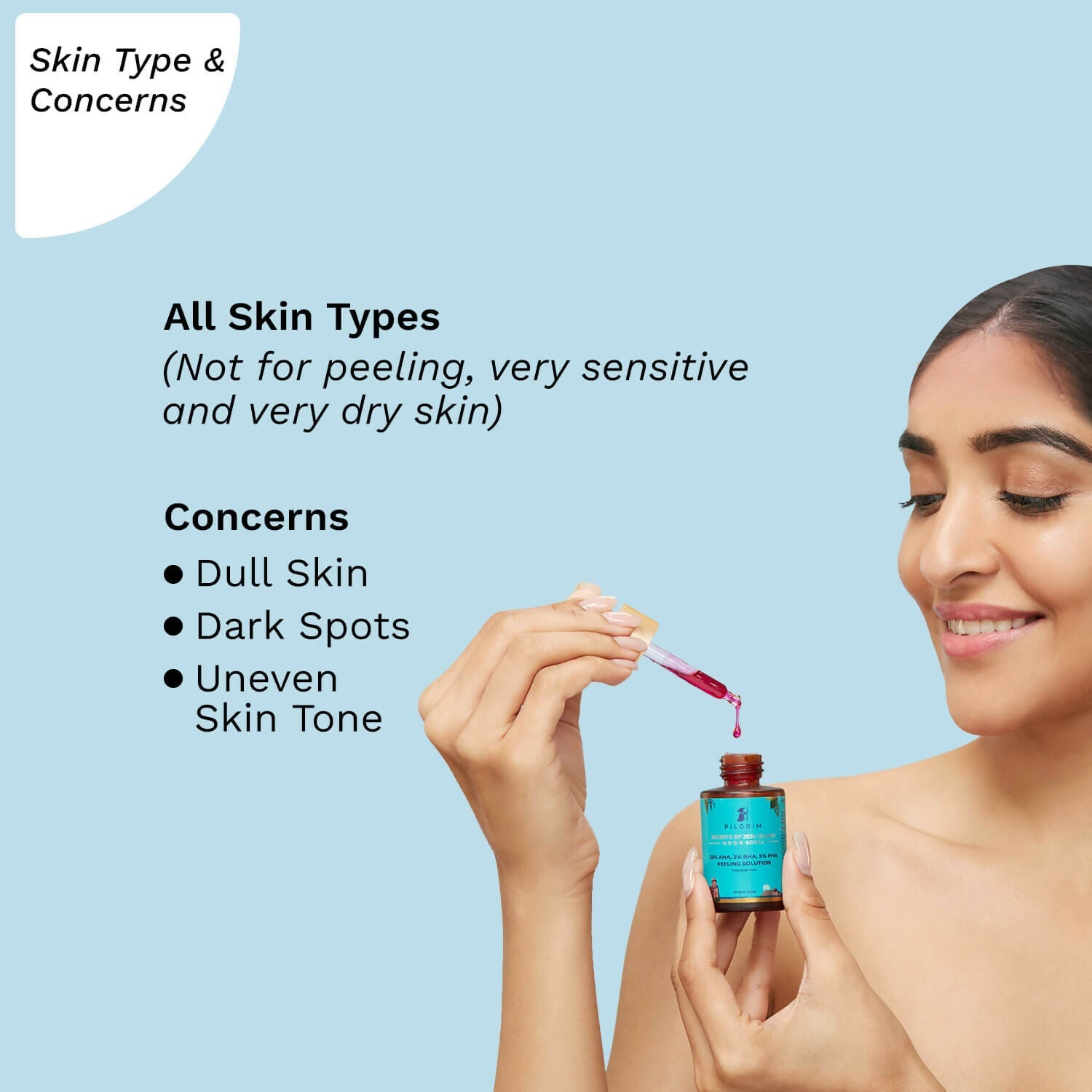 Pilgrim 25% AHA, 2% BHA, 5% PHA Peeling Solution | Grocsy