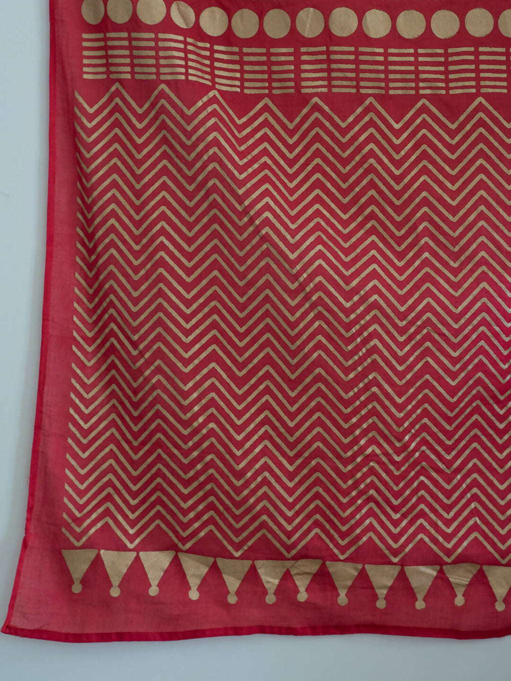 Suta Red Polka Dots Cotton Blend Saree | Grocsy