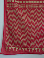 Suta Red Polka Dots Cotton Blend Saree | Grocsy