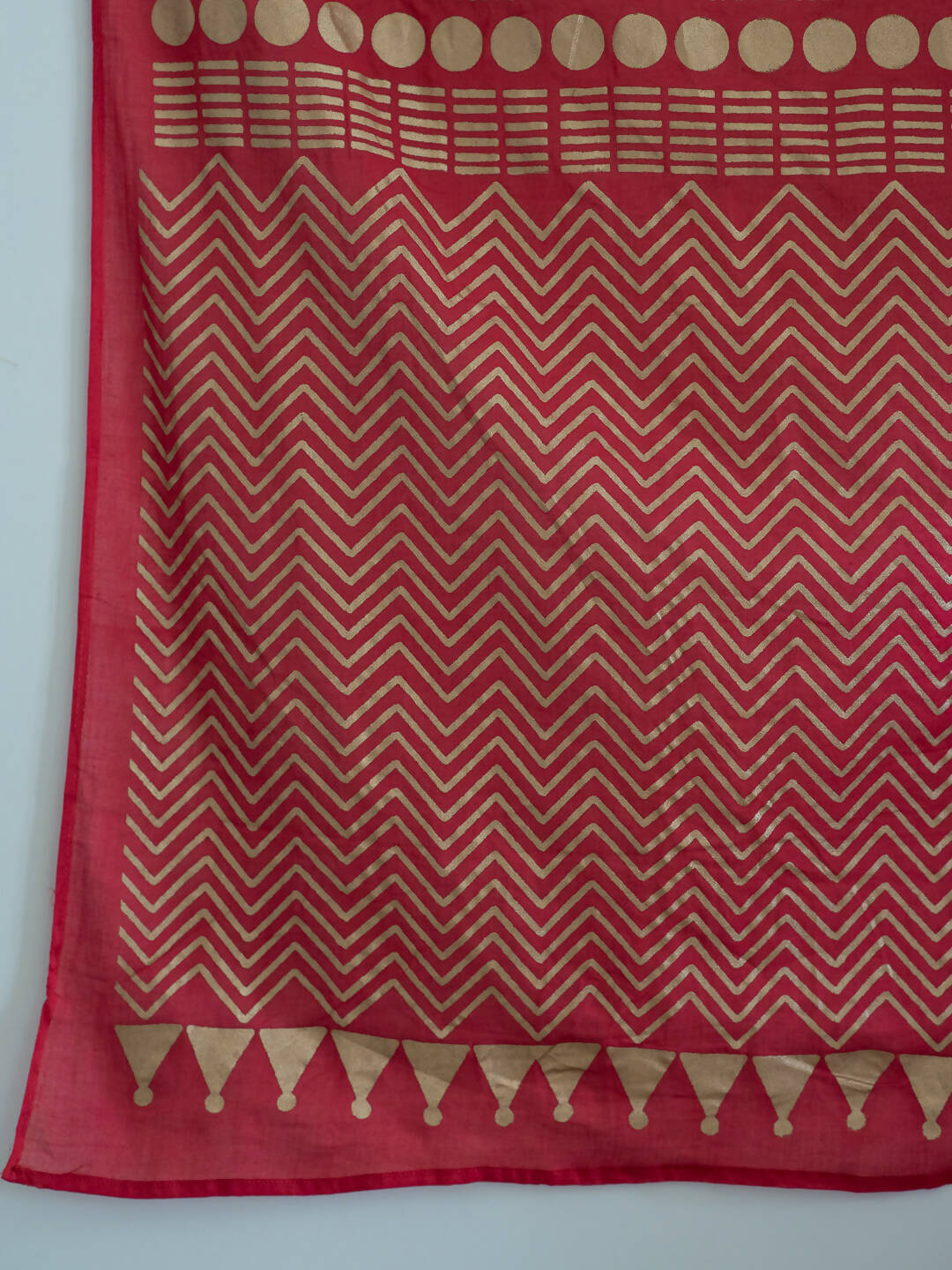 Suta Red Polka Dots Cotton Blend Saree | Grocsy