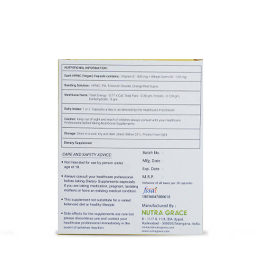 Nutra Grace E - Veg Capsules | Grocsy