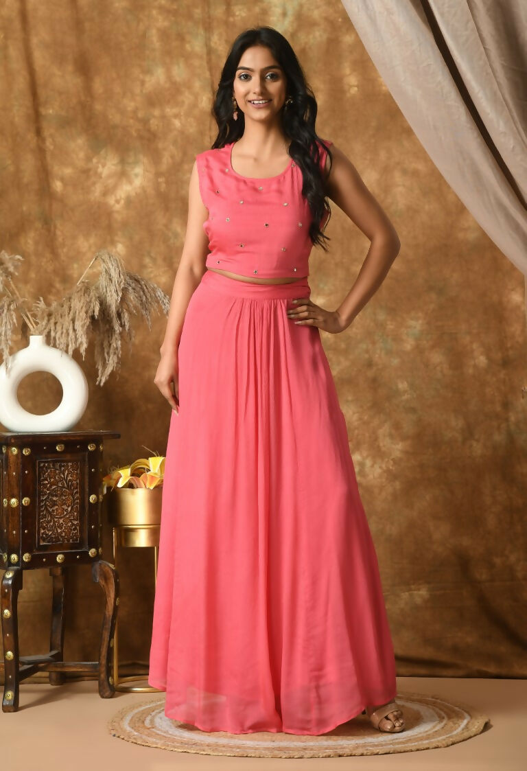 Joban Fashion Pink Maslin Kurta Set | Grocsy
