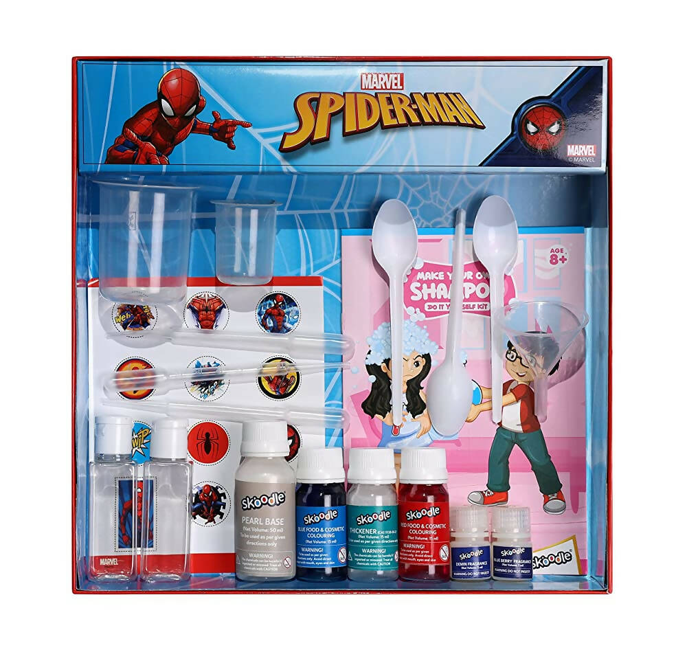 Skoodle Marvel Spiderman Make Your Own Shampoo - Do It Yourself Kit | Grocsy