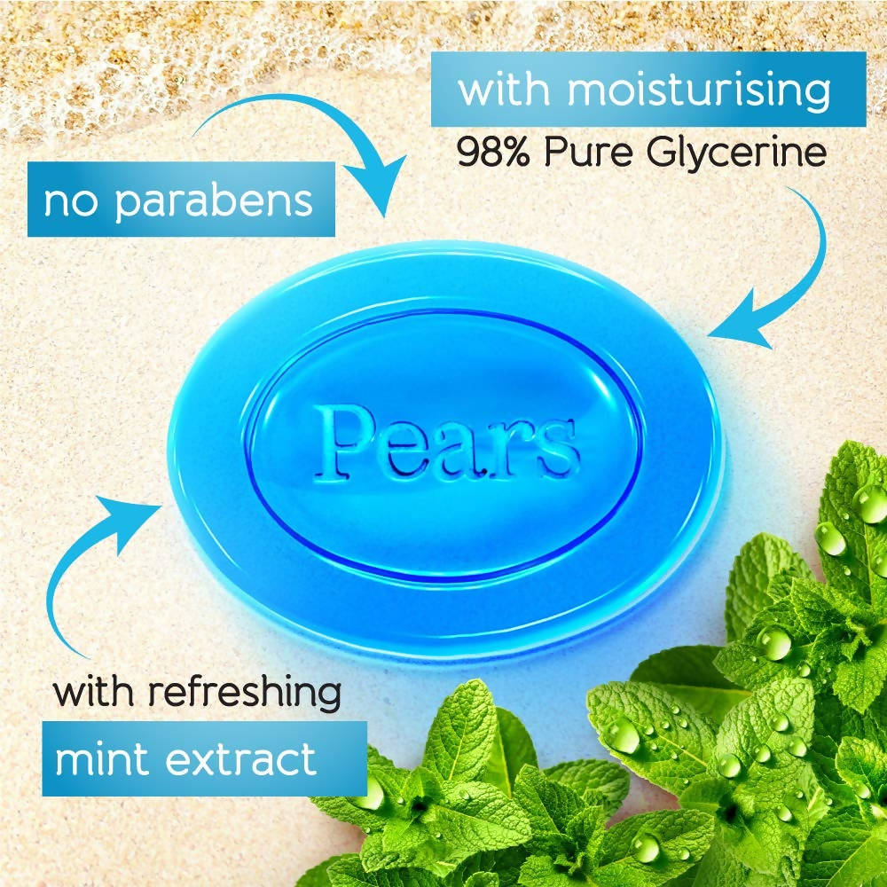 Pears Soft & Fresh Bathing Soap - Glycerin & Mint | Grocsy