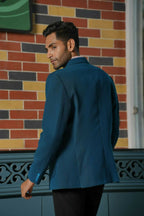 Teal Blue Smart-Casual Co-Ord Set by Hilo Design | Grocsy