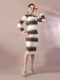 Myshka Women's Multi Printed Round Neck Party Top With Skirt Co-ord set | Grocsy