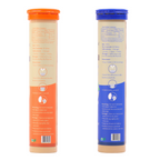 Upakarma Ayurveda Pure SJ Effervescent Tablets in 2 Unique Flavors (Orange & Blueberry) Combo | Grocsy