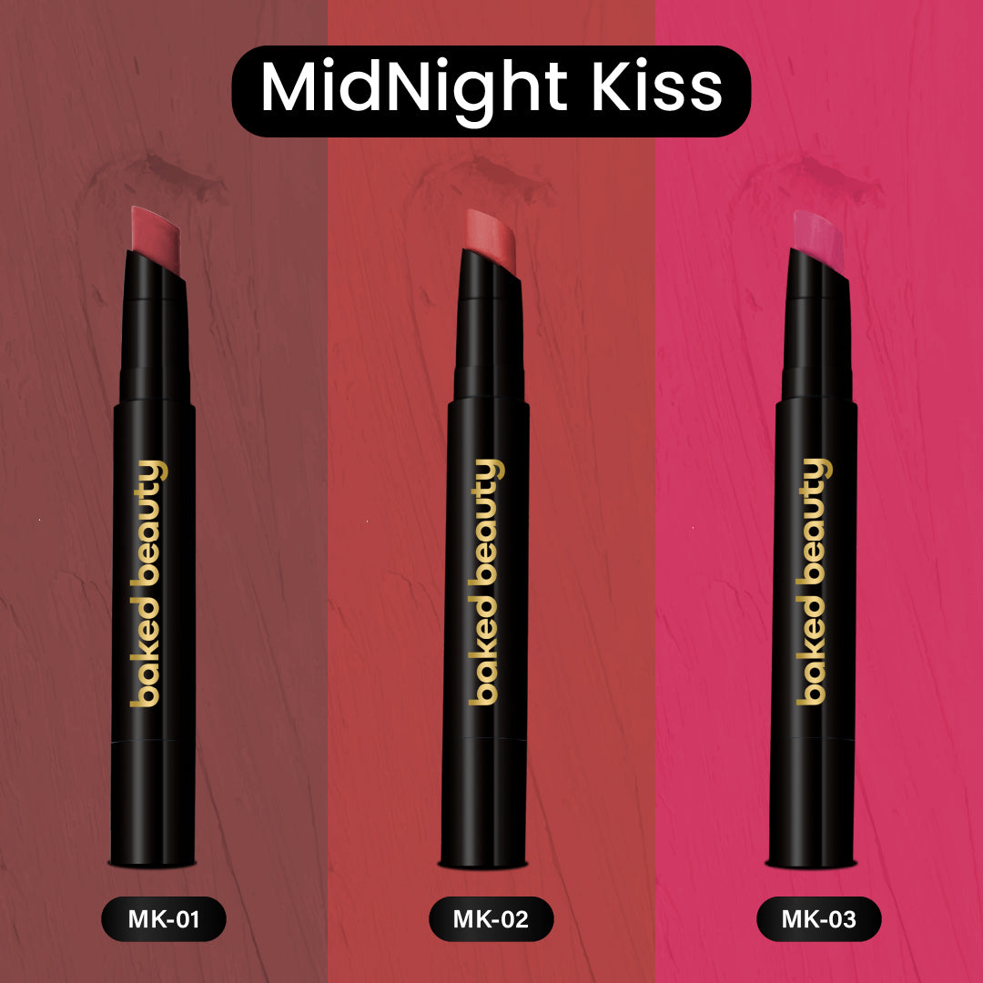 Baked Beauty Lipstick Crayon Set (Pack Of 3) - My Crayon Midnight Kiss | Grocsy