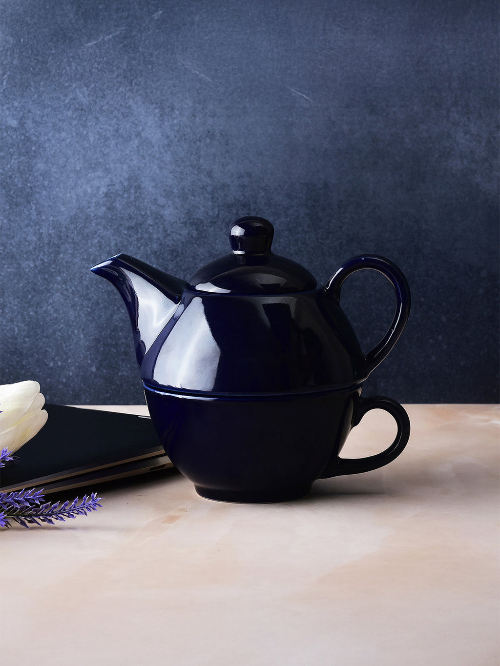Simply Soho Midnight Pour Tea Set for One | Grocsy