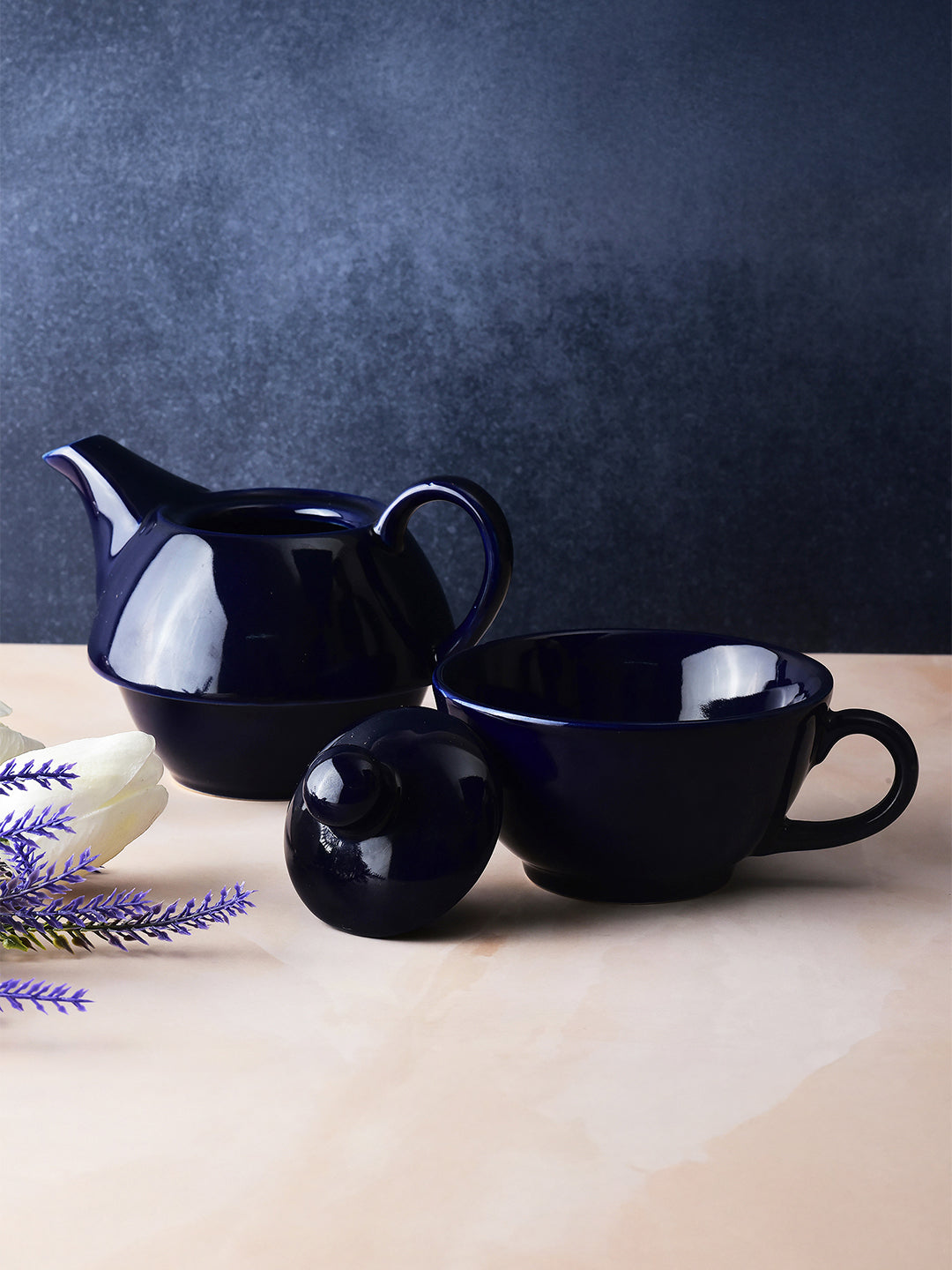 Simply Soho Midnight Pour Tea Set for One | Grocsy