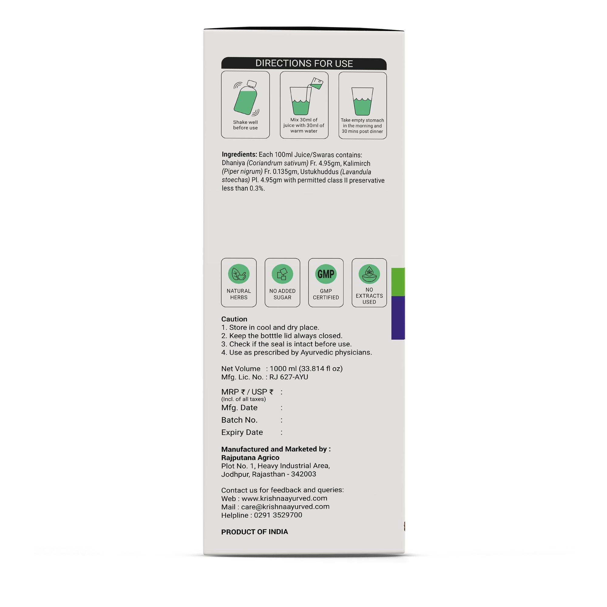 Krishna'S Herbal & Ayurveda Migrofix Juice | Grocsy