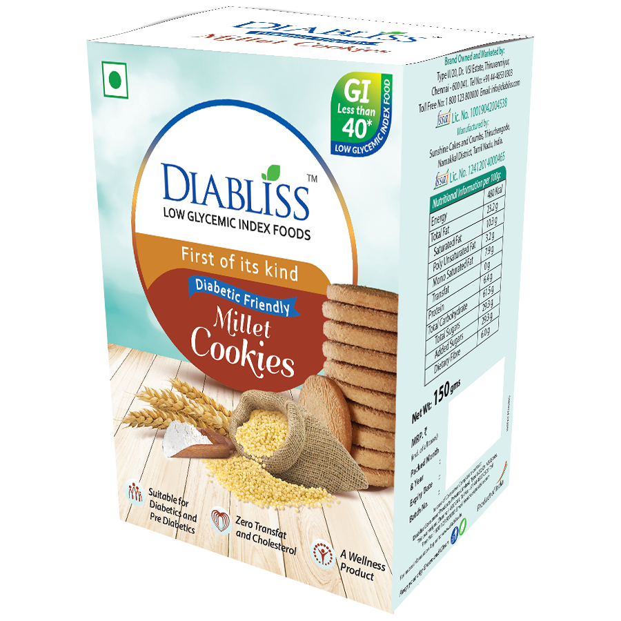 Diabliss Diabetic Friendly Millet Cookies | Grocsy