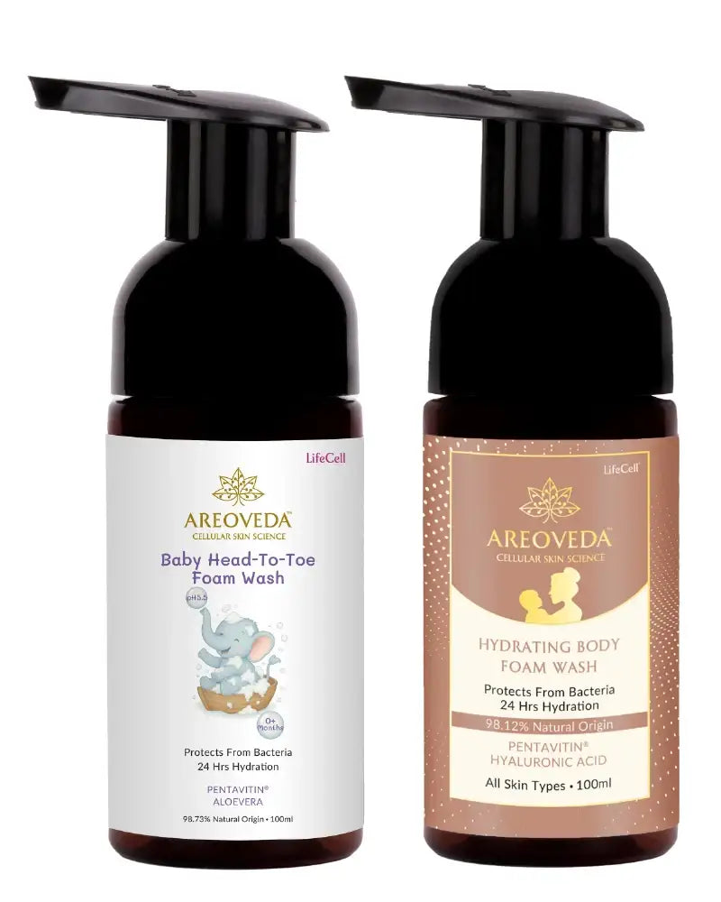 AreoVeda Mini Mom and Baby Wash Combo | Grocsy