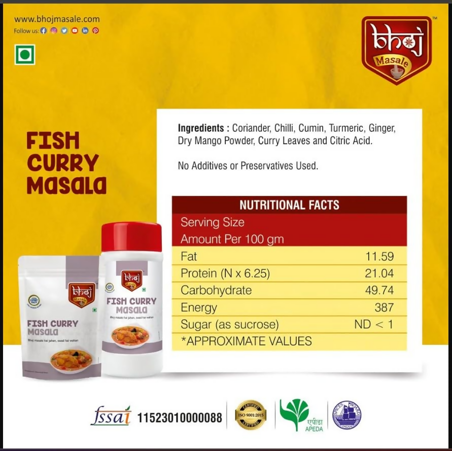 Bhoj Masale Fish Curry Masala | Grocsy