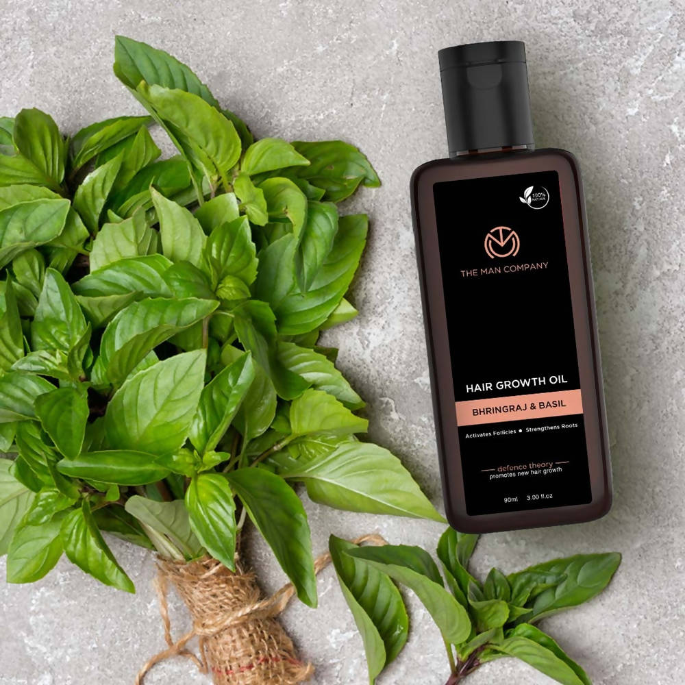The Man Company Hair Growth Oil Bhringraj & Basil | Grocsy