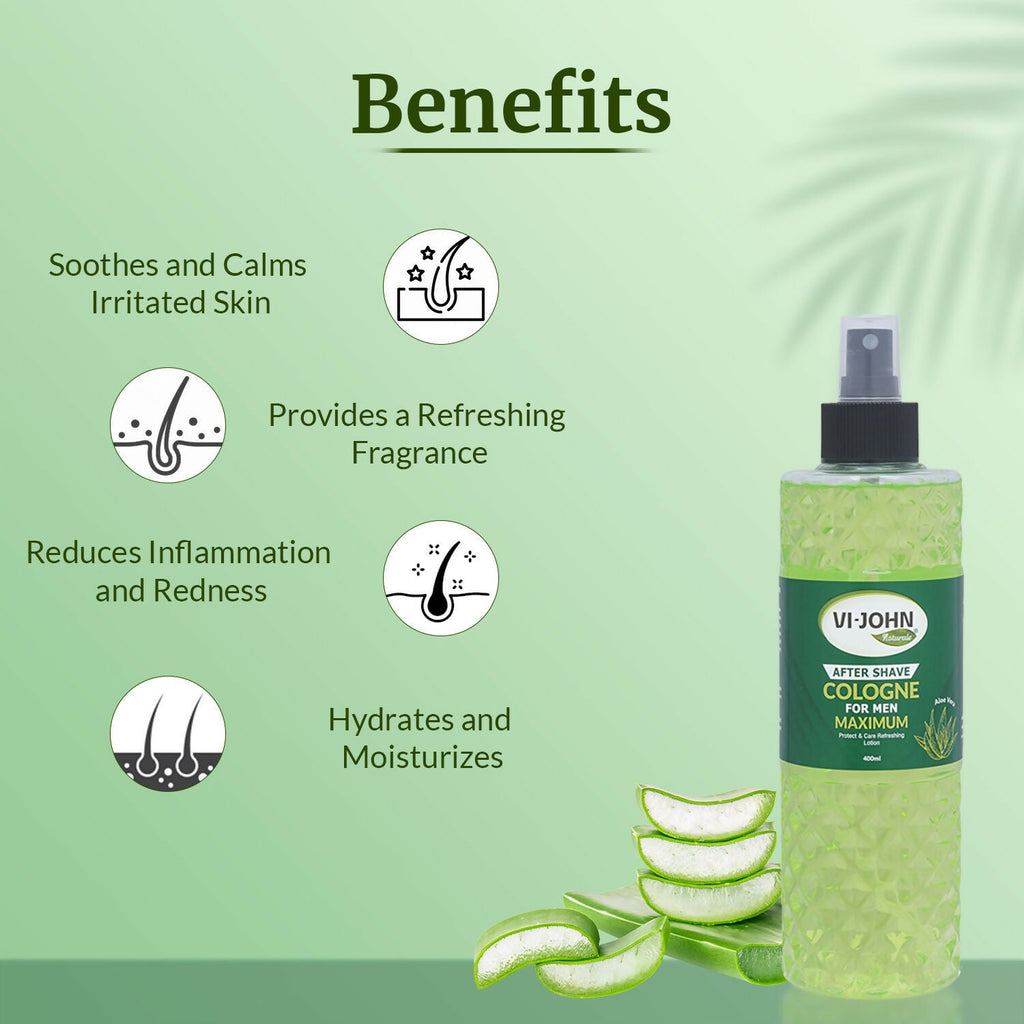 VI-JOHN Naturale After Shave Cologne For Man Maximum Protect & Care Refreshing Lotion | Grocsy