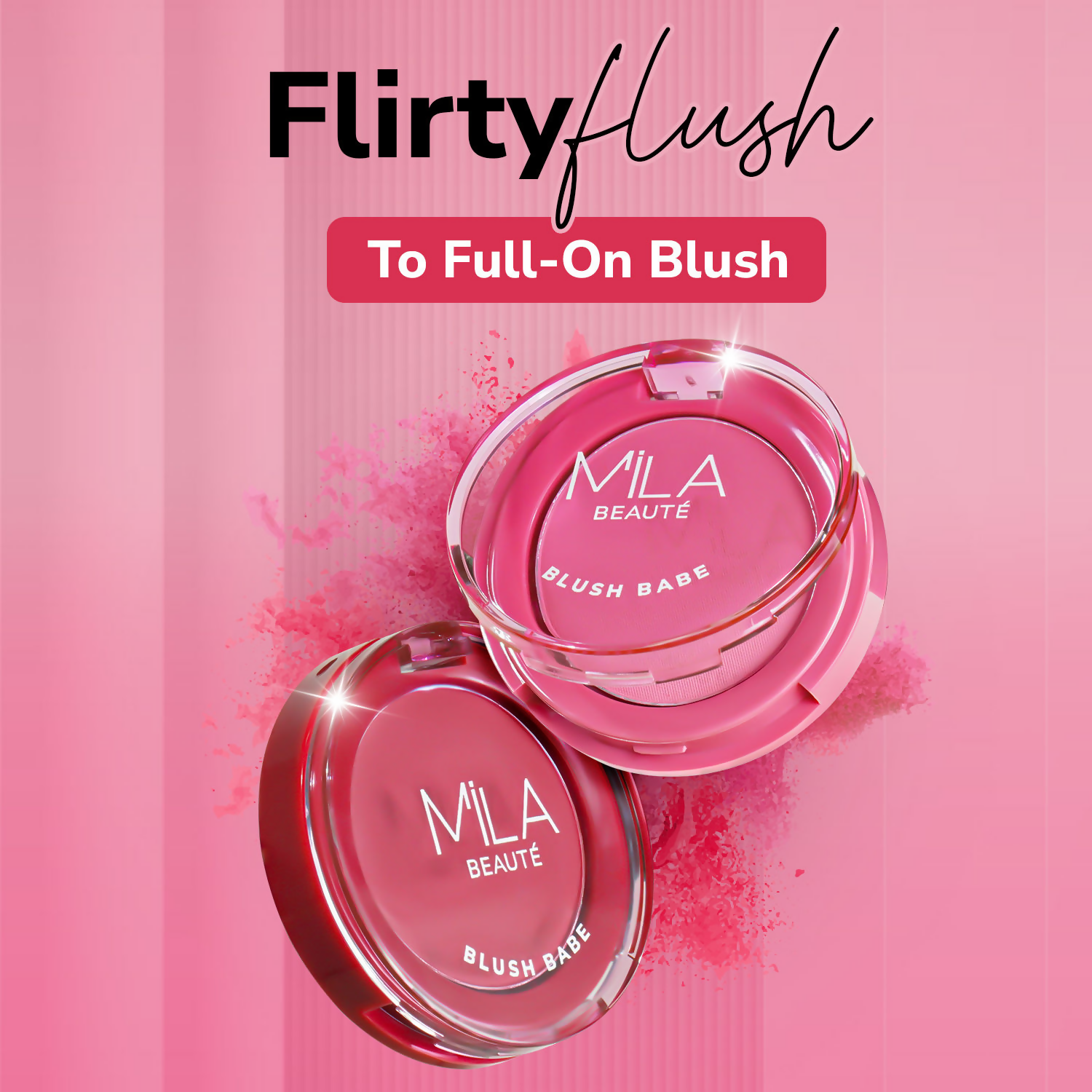 Mila Beaute Babe Blush Powder Blush - Candy Pink | Grocsy