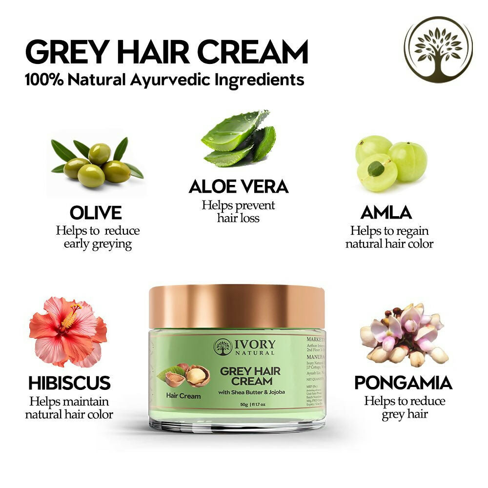 Ivory Natural Cream For Greys Restore Natural Hair Color | Grocsy