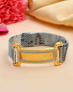 VOJ Dual Tone Magnet Om Bracelet