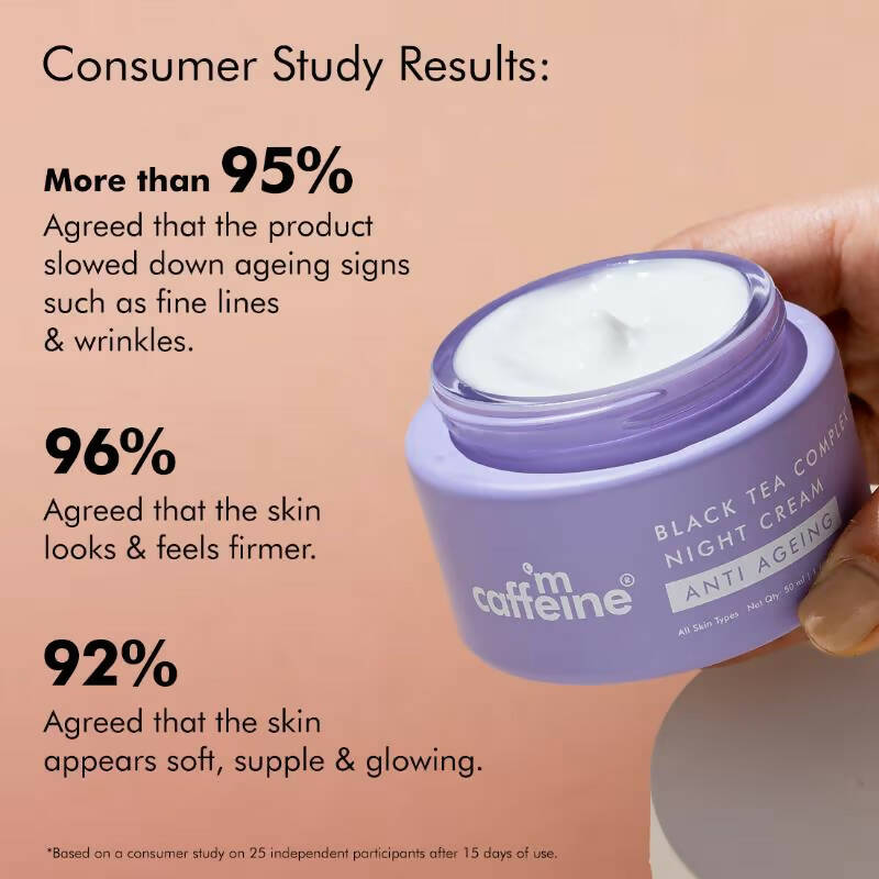 mCaffeine Black Tea Complex Anti Ageing Night Cream | Grocsy