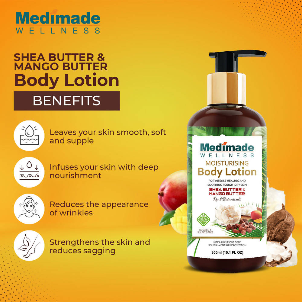 Medimade Wellness Moisturising Body Lotion With Shea Butter & Mango Butter | Grocsy