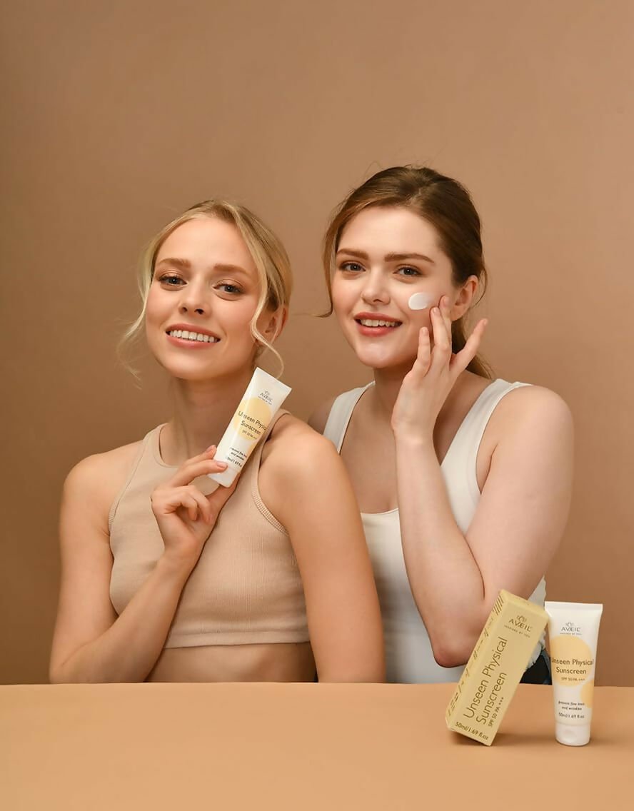 Aveil Unseen Physical Sunscreen SPF 50 PA +++ | Grocsy