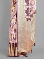 Vamsee Bindu Purple Georgette Saree | Grocsy