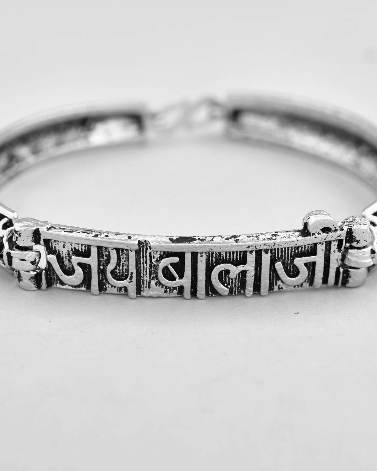 VOJ Silver Plated Kada Bracelet