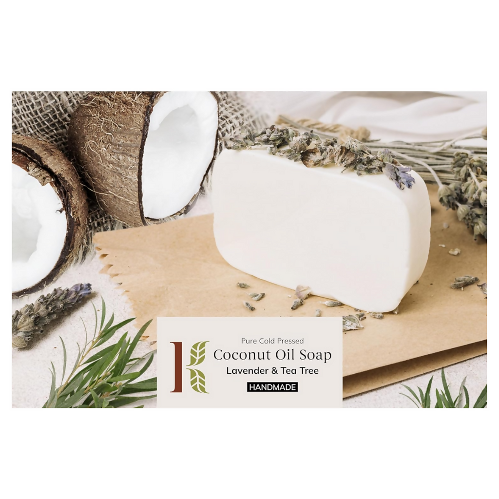 Kaprica Natural Handcrafted Cold Pressed Coconut Oil Soap With Lavender And Tea Tree | Grocsy