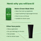 Matra Green Tea Mask Stick For Pore Control, Oil Balancing & Skin Brightening | Grocsy