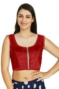 Aastha Fashion Women's Maroon Art Silk Designer Traditional Readymade Blouse | Grocsy