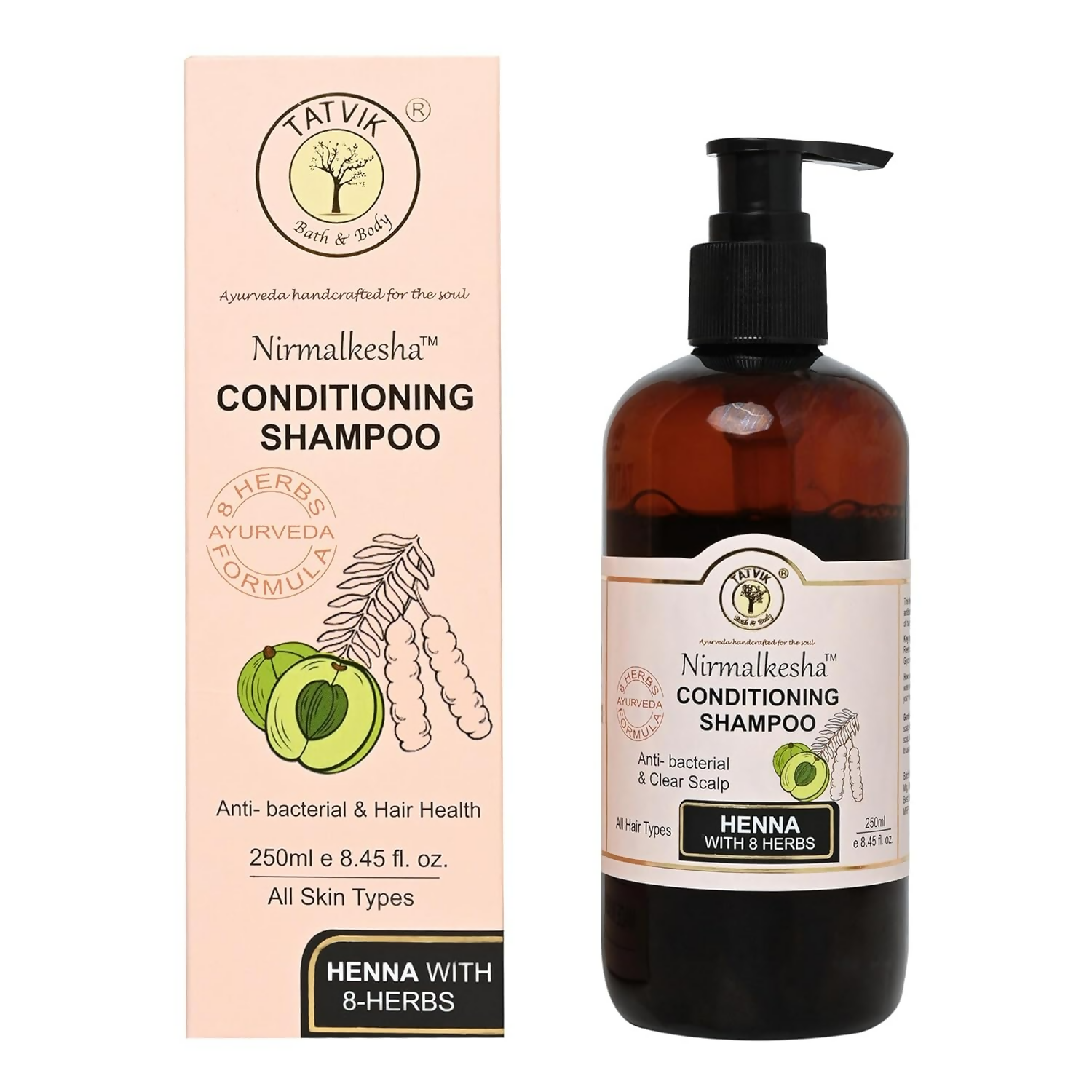 Tatvik Ayurveda Nirmalkesha Shampoo (Henna With 8 Herbs) | Grocsy