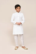 Joban Fashion Pure Linen White Kurta With Straight Fit Pant | Grocsy