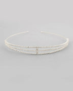 VOJ Silver Plated AD Stone Studded Hair Band | Grocsy