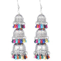 MS Fashion India Tassel Small Hanging Jhumka Multicolor Pearls Earrings For Occasions | Grocsy
