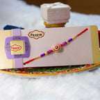 Indianvibez Meenakari Work With Stone Fancy Desginer Rakhi | Grocsy