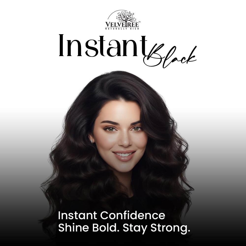 Velvetree Natural Black Hair Gel Dye (Black Hair Gel) | Grocsy