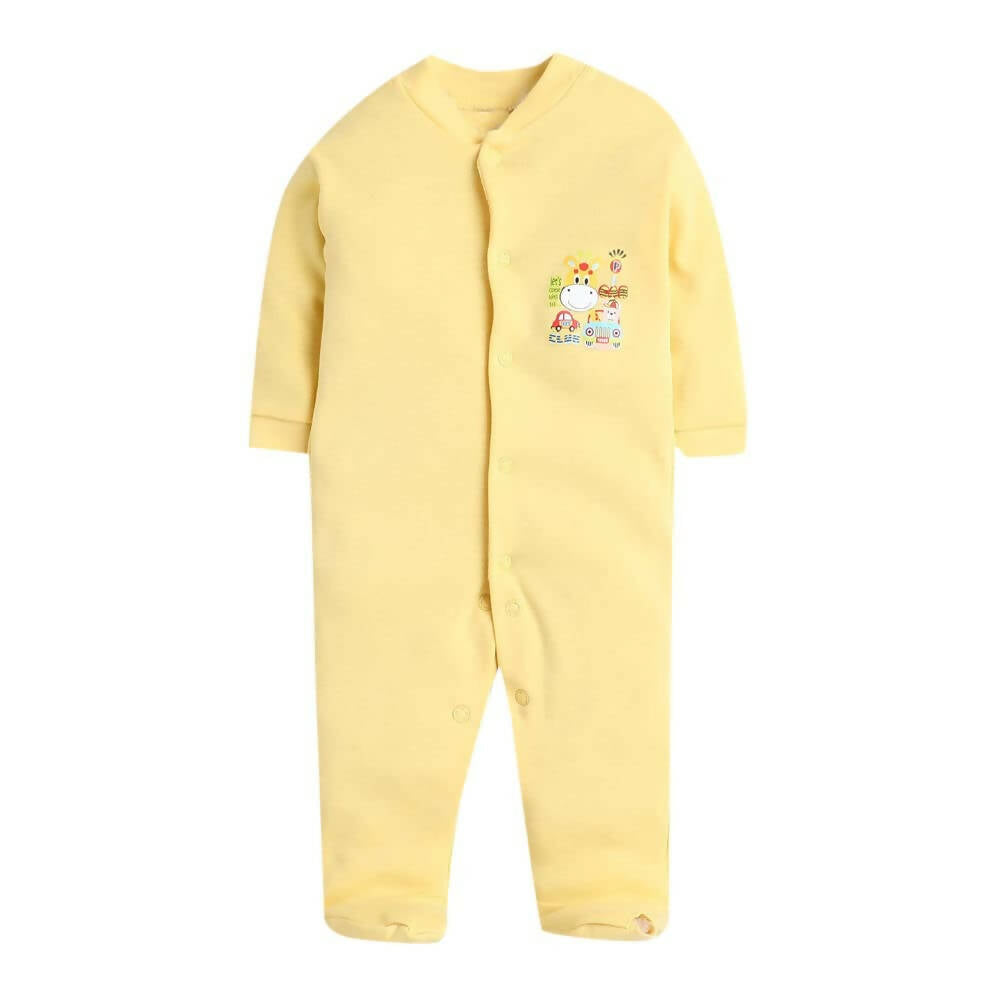 Daddy - G Rompers/Sleepsuits/Jumpsuit /Night Suits for New Born Babies - Yellow | Grocsy