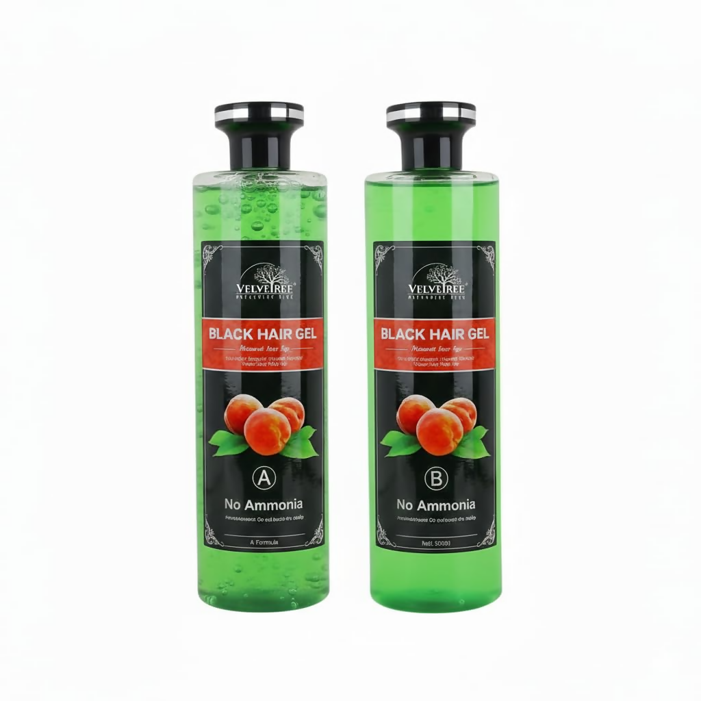 Velvetree Natural Black Hair Gel Dye (Black Hair Gel) | Grocsy