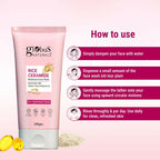 Globus Naturals Rice Ceramide Face Wash For Hydrated Glow, Enriched with Green Tea & Vitamin E | Grocsy