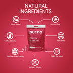 Purna Gummies Biotin Cranberry Flavour Gummies with Vitamin B 12 for Stronger Hair and Nails | Grocsy
