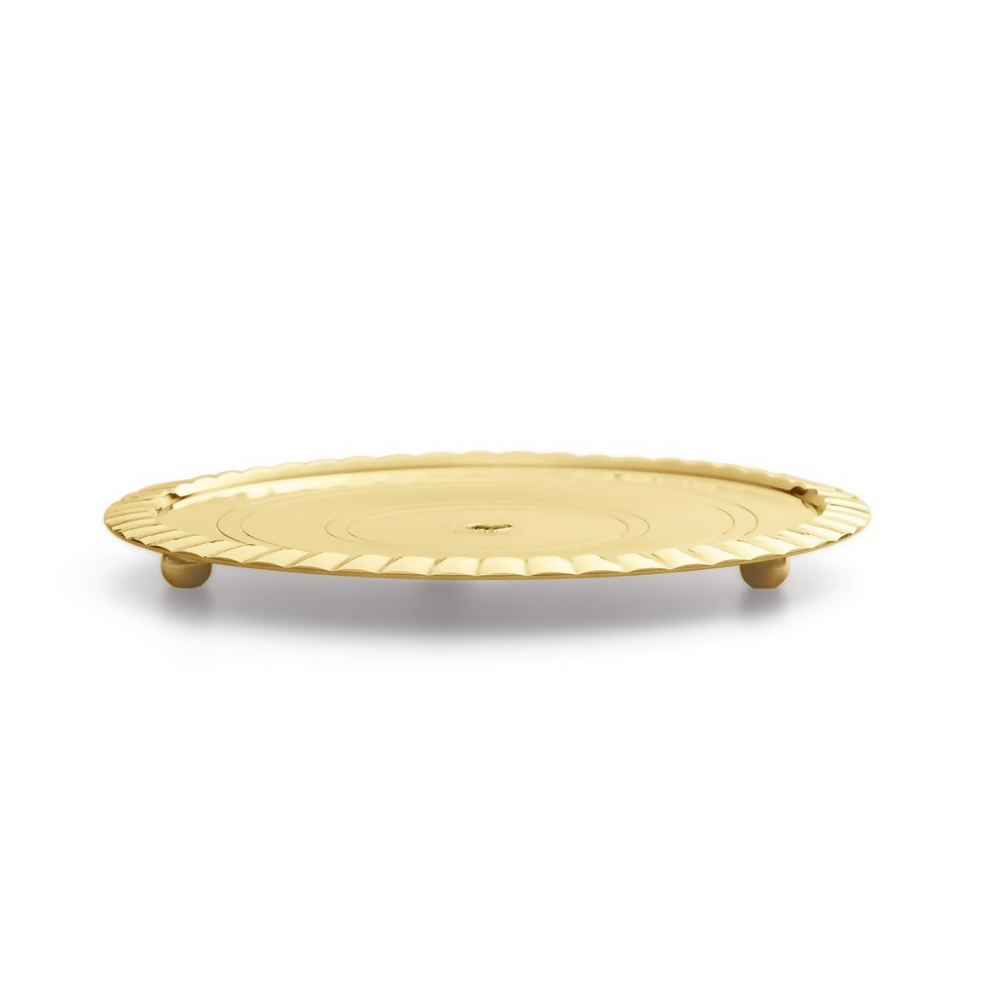Borosil Akhand Diya (Large, Brass) | Grocsy