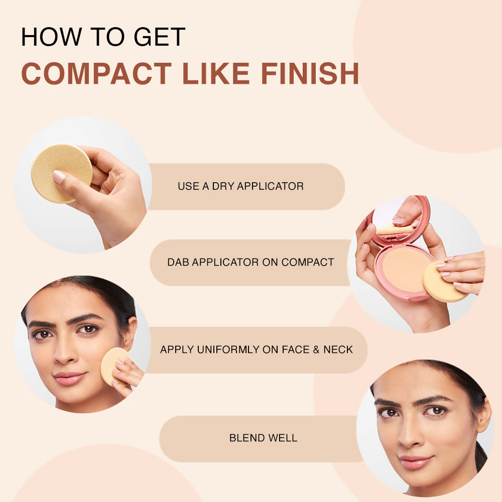 Lakme 9 To 5 Unreal Dual Cover Pressed Powder, 2 In 1 Compact + Foundation - 24 Beige | Grocsy