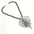 Mominos Fashion Johar Kamal Oxidised Silver-Plated Brass Finish Ganesha Long Necklace For Women | Grocsy