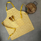Oak & Lily 100% Cotton Kitchen Apron-Yellow | Grocsy