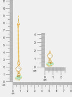 Ruby Raang Set Of Pastel Green Maang Tikka And Earrings | Grocsy