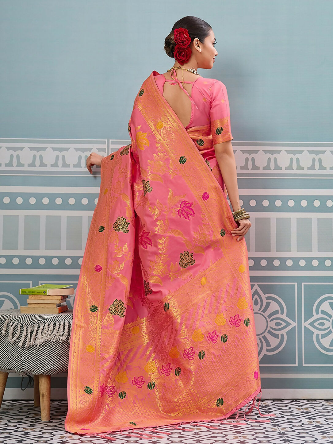 Shree Shyam Fashion Gajari Silk Saree | Grocsy